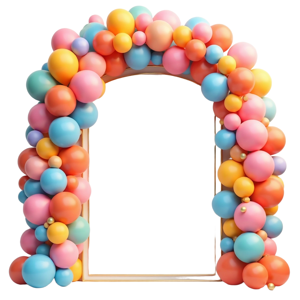 Colorful Balloon Arch Frame